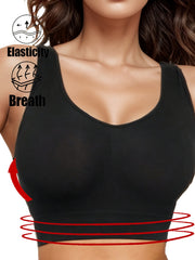 Solid Tank Top Sleeveless Sports Crop Top Women's Lingerie