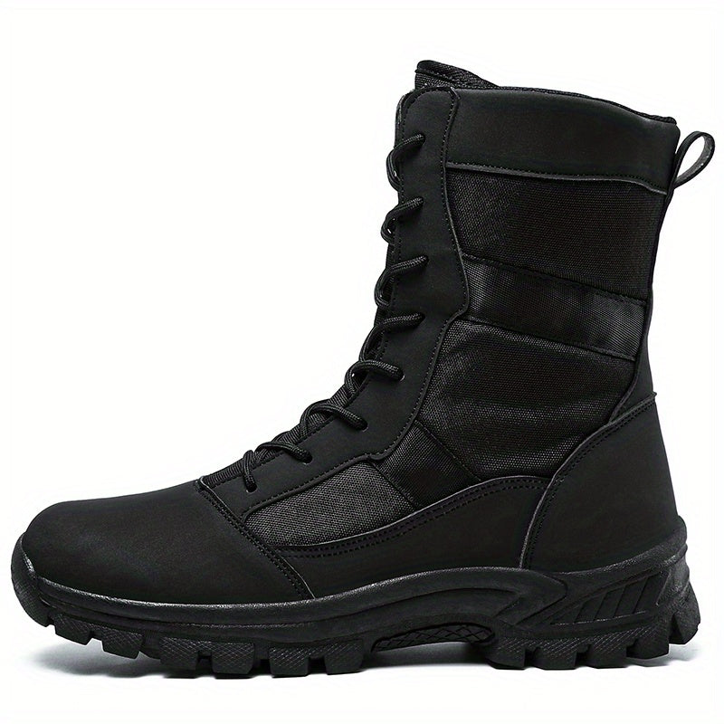 Men's Combat High Boots Non Slip Lace Up Hiking Shoes