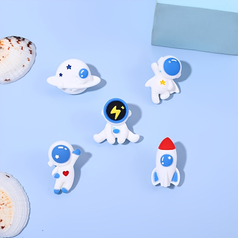 Cartoon Astronaut Resin Spaceman Pin Brooches for Kids