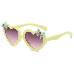 Kids Heart-Shaped Bow Sunglasses UV Protection Holiday Party Gift