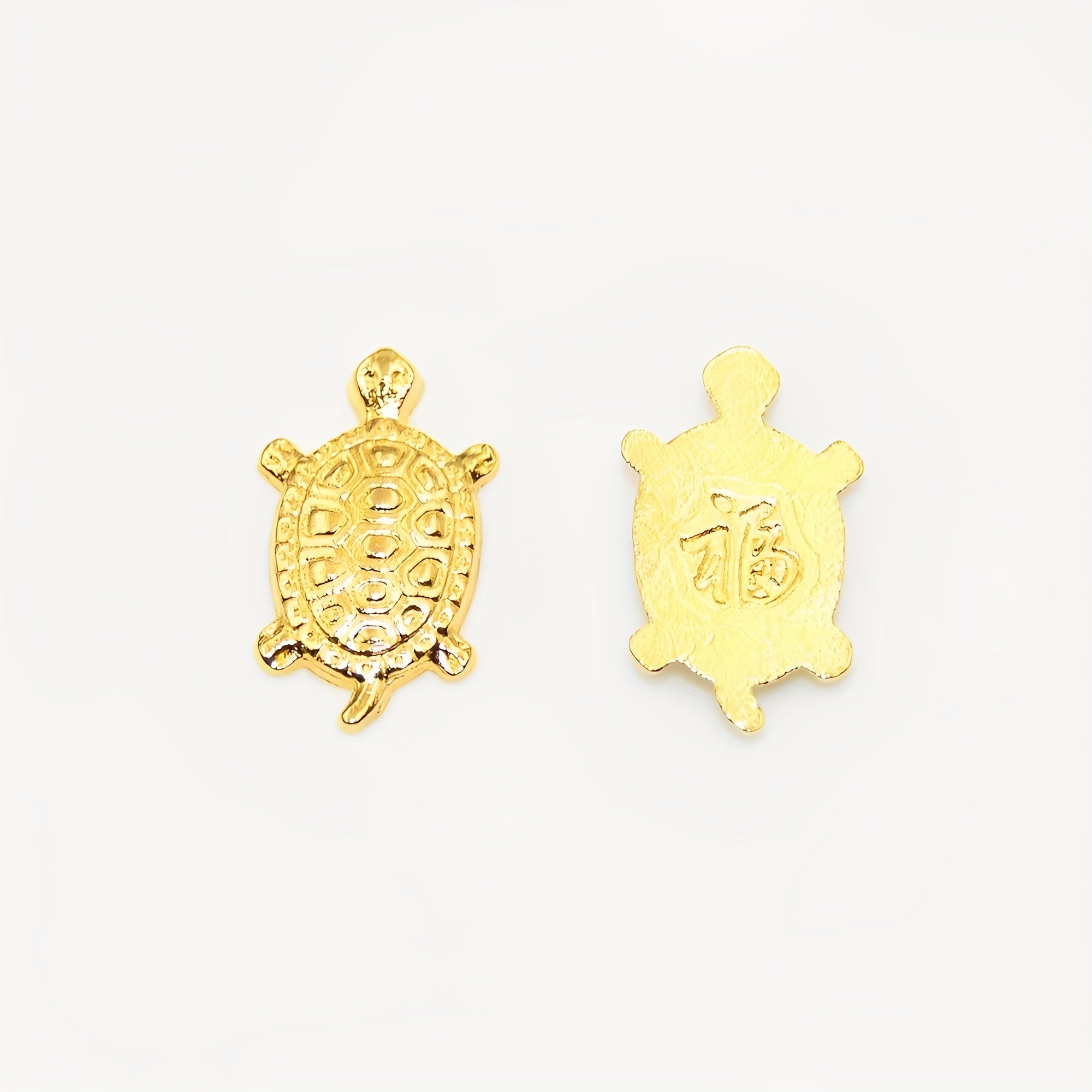 2pcs Golden Turtle Wealth Tabletop Ornaments Lucky Gift