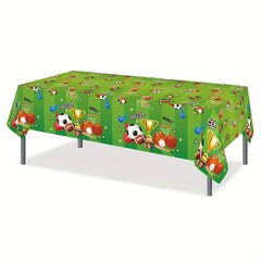 Sports Theme Party Tablecloth Kids Cartoon Birthday Disposable PET Tablecloth