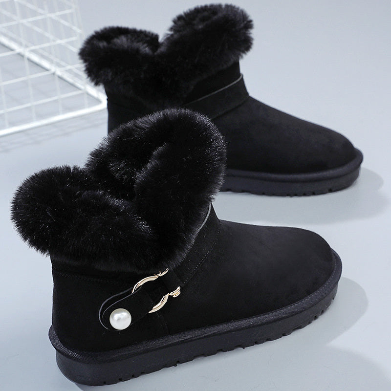 Women's Winter Snow Boots Slip On Ankle High Thermal Shoes