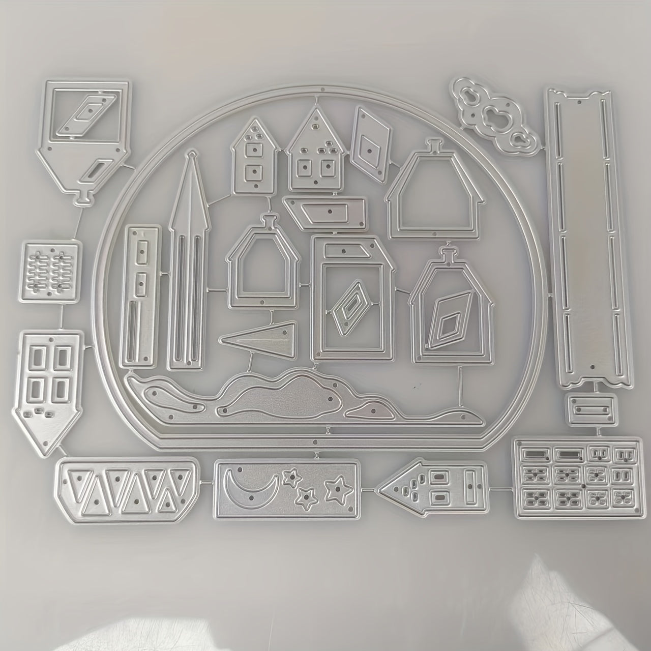 Christmas Town Crystal Ball Metal Cutting Dies