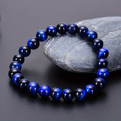 Tiger Eye Stone Bracelet Men's Jewelry 6 8 10MM DIY Hand String