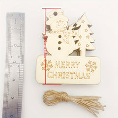 10pcs DIY Blank Christmas Wooden Sheet Decoration Gift