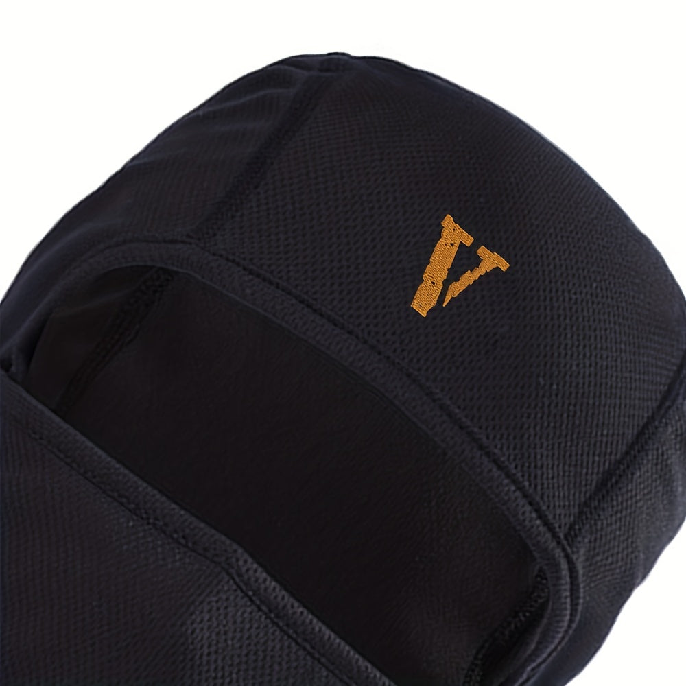 Letter V Print Balaclava Hat Windproof Sun Hat