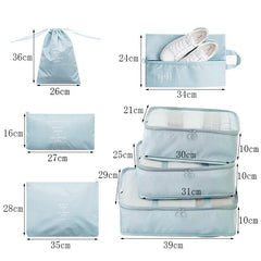 7pcs Luggage Organizer Bag Waterproof Travel Accessories Packing Cubes Organiser