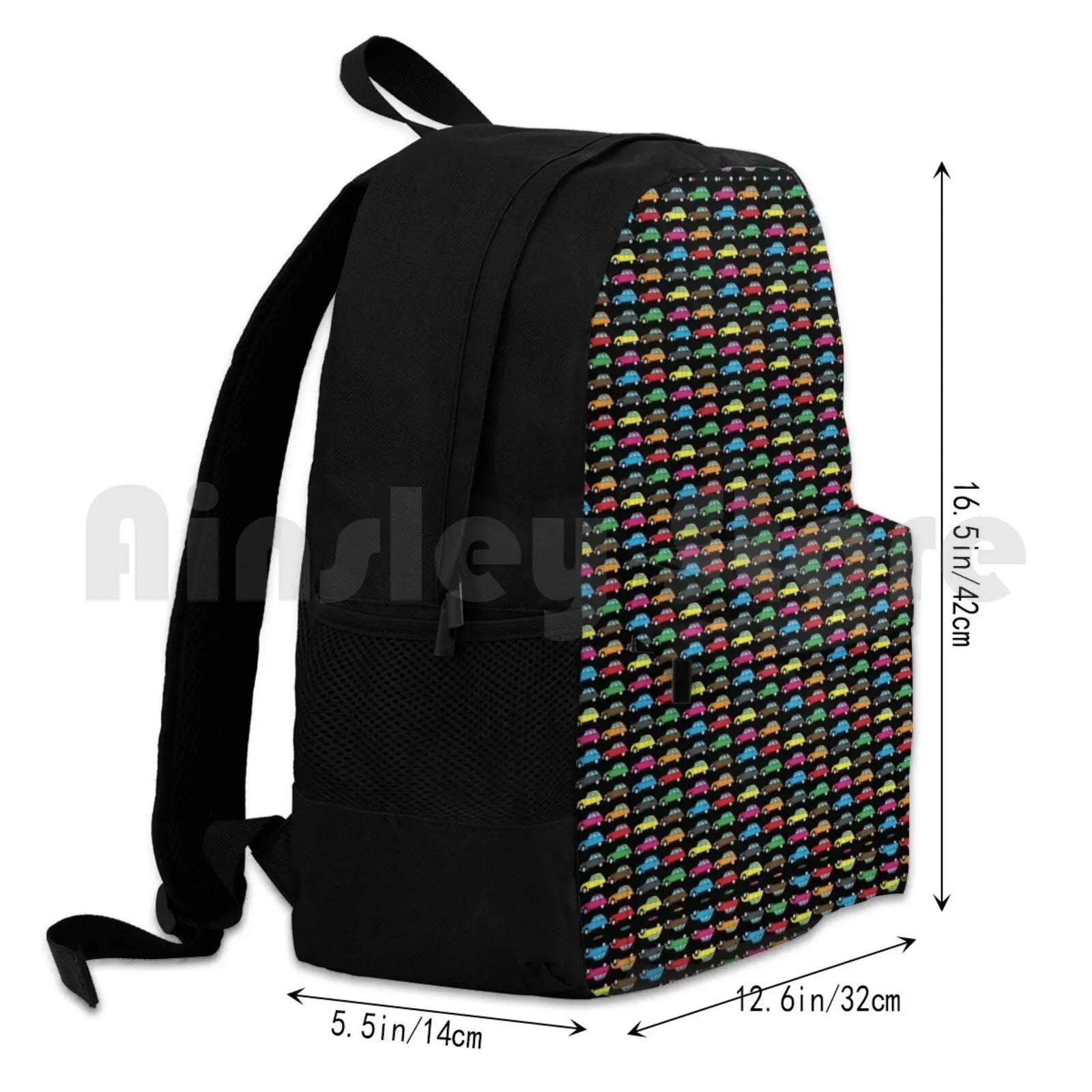 Citroen 2Cv Outdoor Hiking Backpack Vintage Cars