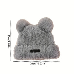 Warm Beanie Bear Ear Hat Lightweight Knitted Windproof Hat