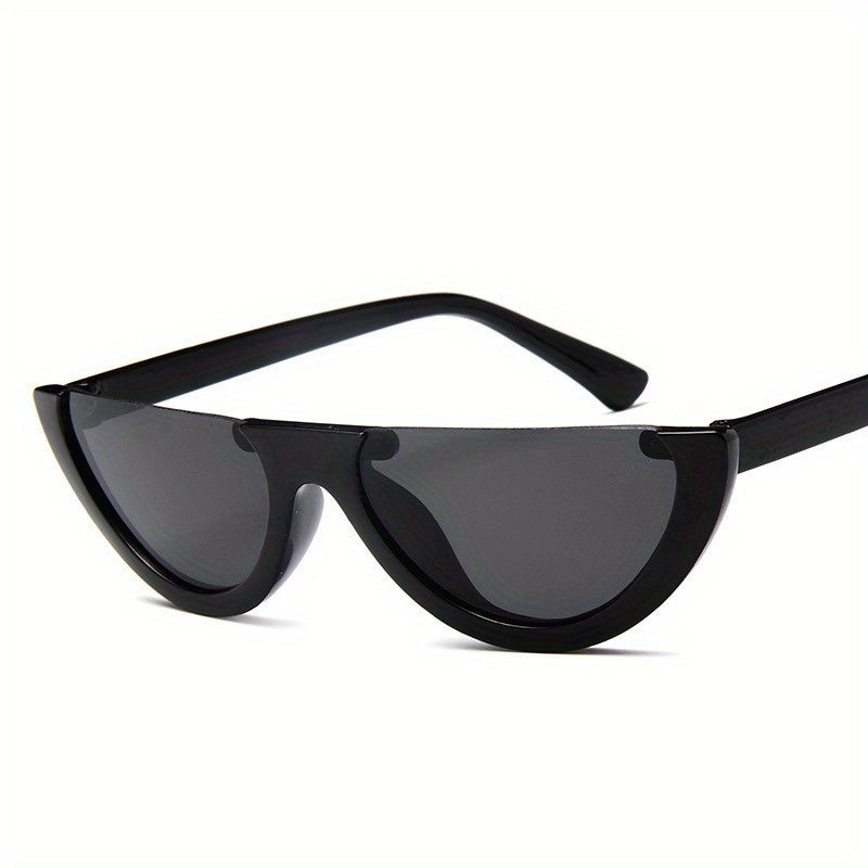 Y2K Cat Eye Sunglasses Candy Semi Rimless Shades for Beach Party