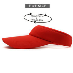 Solid Visors Hat Outdoor Sunscreen Hats Adjustable Summer Sun Cap