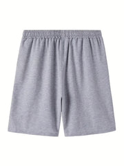 King & Crown Print Men's Shorts Summer Casual Elastic Waist Drawstring Shorts