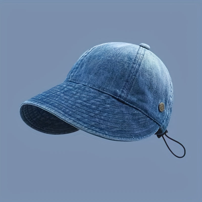 Denim Baseball Cap Wide Brim Sun Hat UV Protection Outdoor Dad Hats