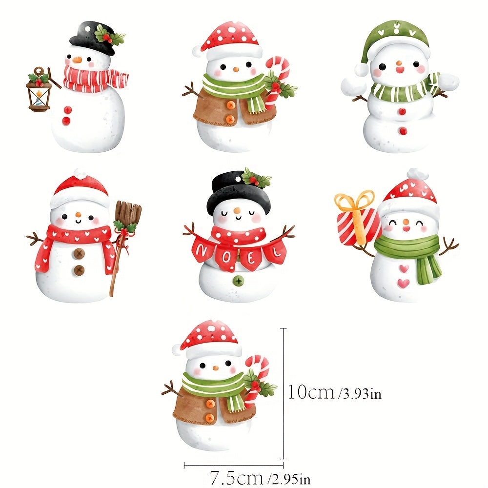 6pcs Snowman Christmas Tree Ornaments - Cute Winter Decor
