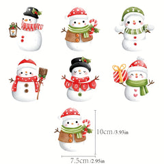 6pcs Snowman Christmas Tree Ornaments - Cute Winter Decor