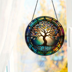 3D Tree Of Life Stained Suncatcher Four Seasons Col...