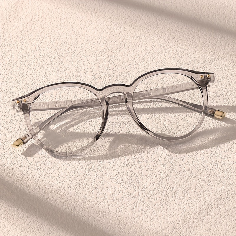 Minimalist Round Clear Frame Eyeglasses Anti Light Eyewear