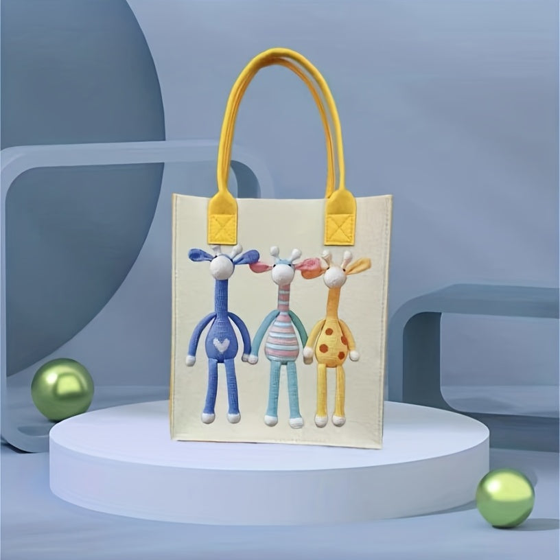Cartoon Style Student Briefcase for Commuting and Shopping