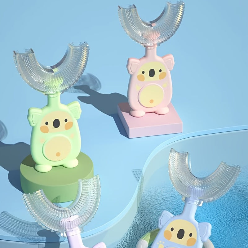 Kids U-shaped Silicone Toothbrush for Oral Cleaning