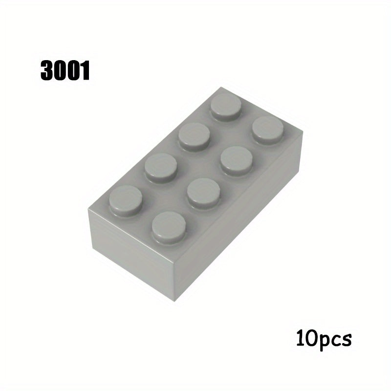 10pcs 2x4 Base Brick Set 3001 for MOC Building Blocks