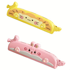 Kids 16 Hole Harmonica Toy Rabbit Lion Patterns Red Yellow