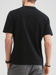 Cotton Fist Print Men's Graphic Crew Neck T-Shirt for Summer