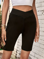  Sports Shorts Women's Plus High Rise Stretchy Gym Shorts With Pockets