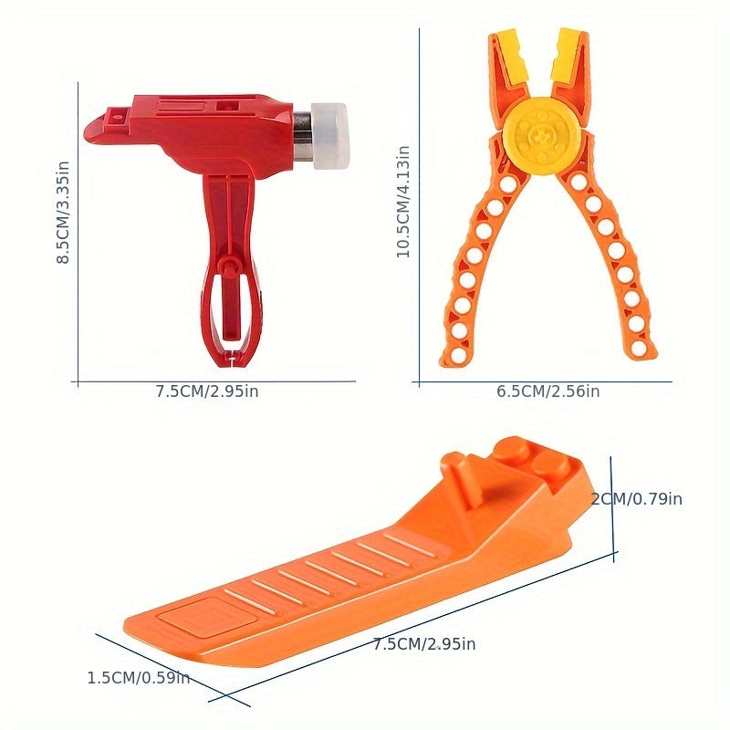 KIDNOAM Building Block Toy Disassembly Clamp Set Wooden Block Remover Hammer Kit