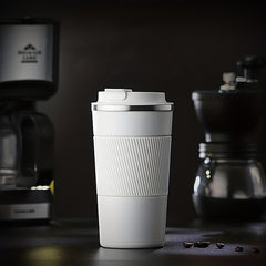 500ml 16.9oz Stainless Steel Travel Coffee Mug Leakproof Vacuum Water Cup