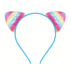 Cartoon Cat Ears Hair Hoop Sequin Headband Party Decoration