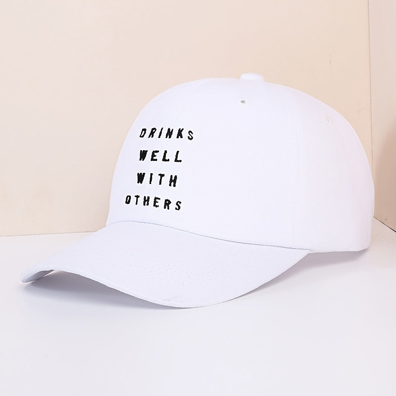 Letters Embroidery Baseball Cap Outdoor Adjustable Hat For Women