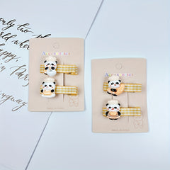 Adorable Panda Hair Clip Set