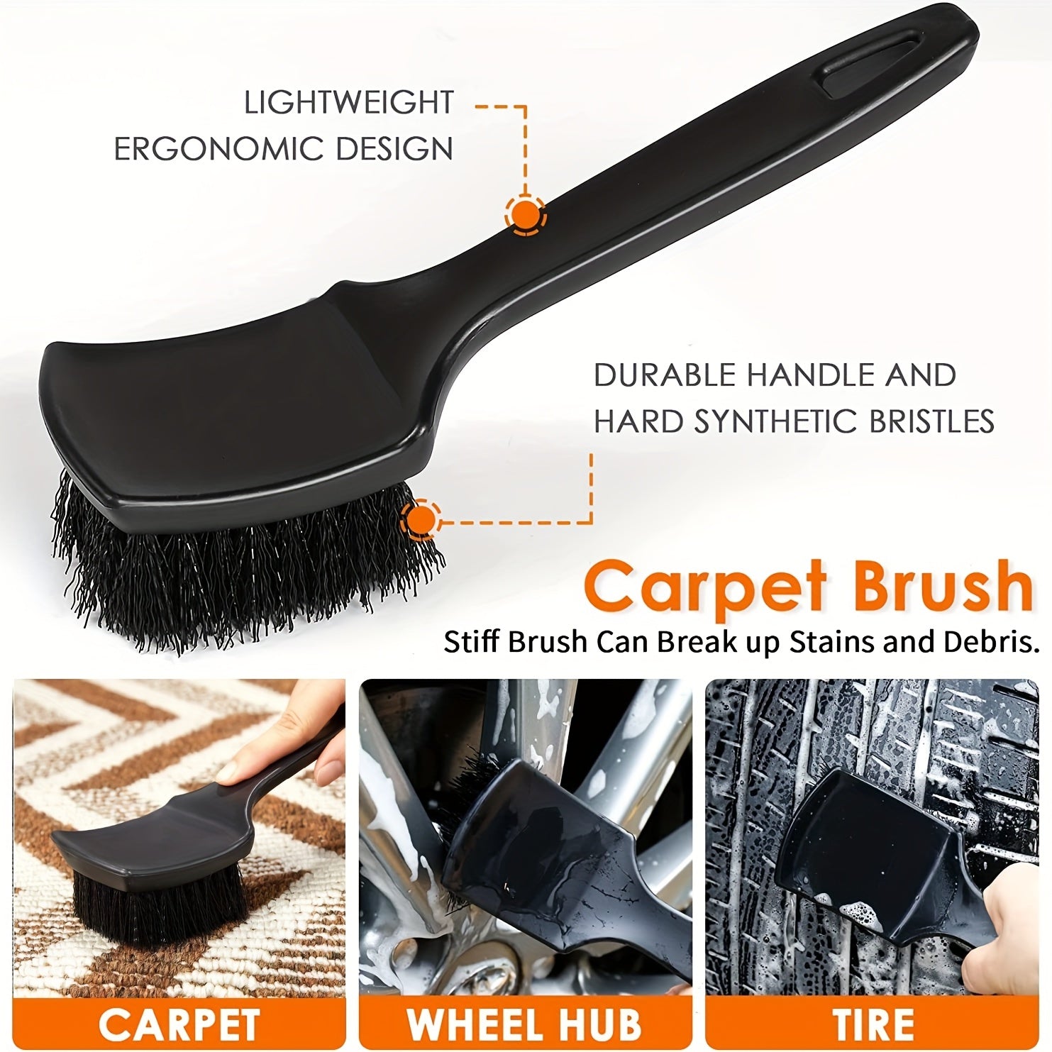 Car Cleaning Brush Carpet And Upholstery Scrub Brush