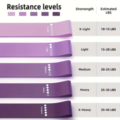 5pcs Elastic Resistance Bands for Hip Lifting Body Shaping Strength Training