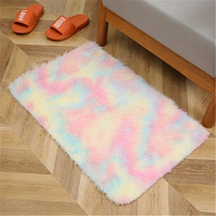 Soft Plush Tie Dyed Shaggy Area Rug