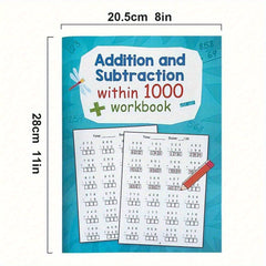 Workbook Addition & Subtraction Practice for Kids Ages 6-8