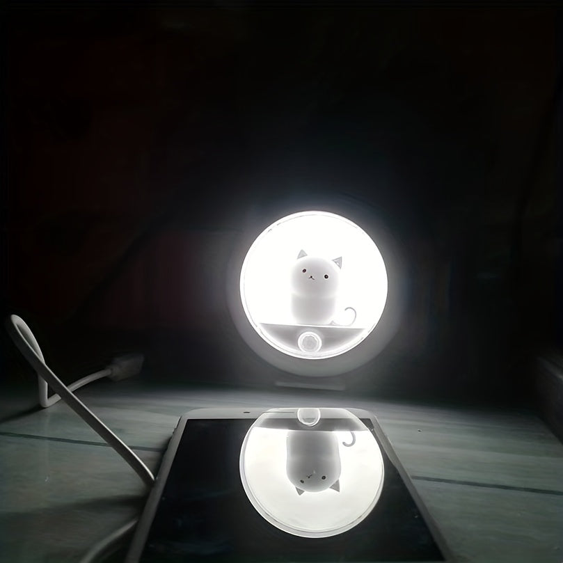 Cat Smart Motion Sensor LED Night Light, USB Rechargeable