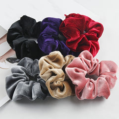 6PCS Velvet Hair Scrunchies Elastic Bands Hair Accessories