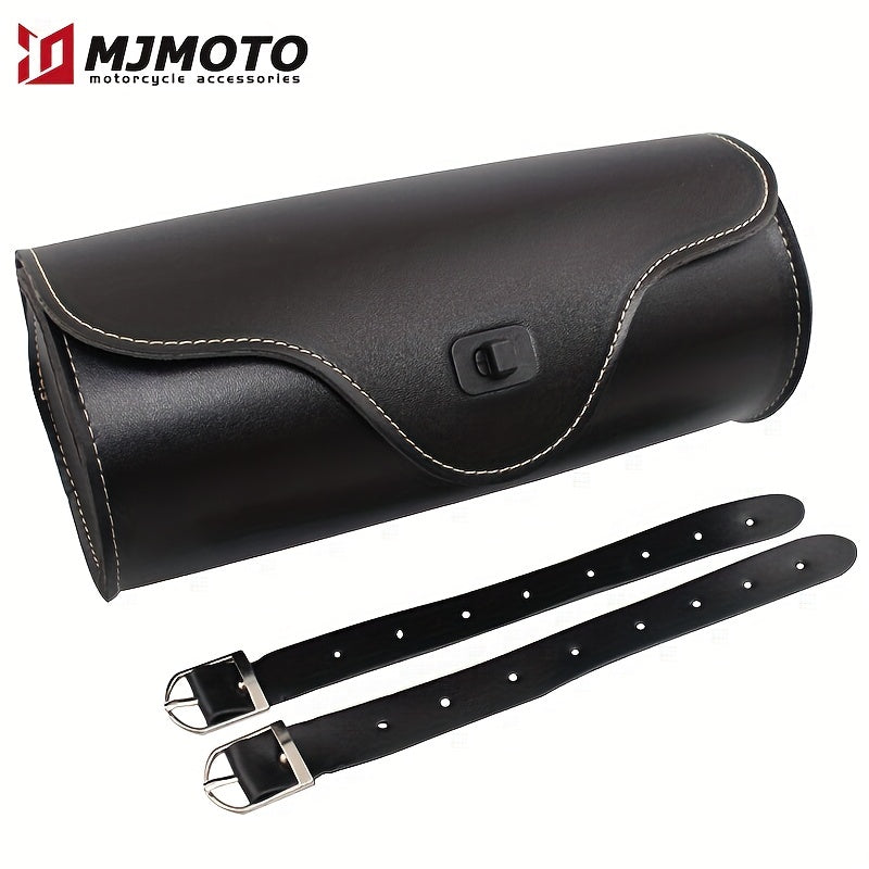 Motorcycle Fork PU Leather Travel Pouch Waterproof Tool Bags Saddle Bag