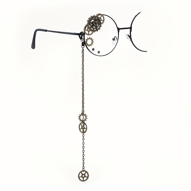 Steampunk Gear Decorative Glasses Retro Gothic Metal Frame