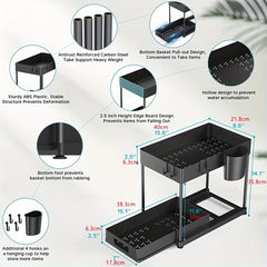 Kitchen Organizer Countertop Storage Rack Cabinet Pull out Sink Rack