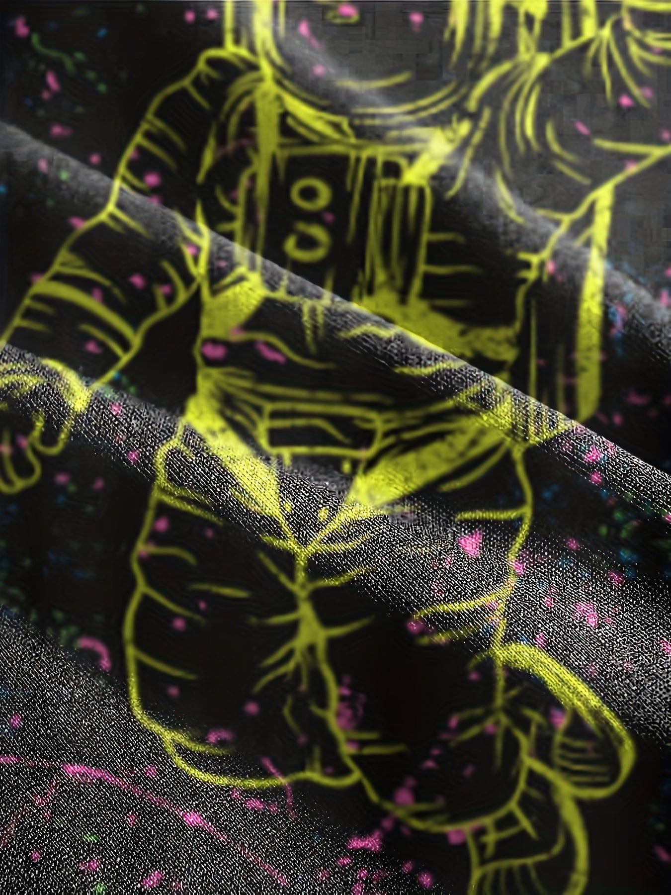 Floating Astronaut Print Boy's Short Sleeve T shirt Breathable Casual Top
