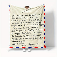 Christmas Envelope Tapestry Printed Blanket Double Sided