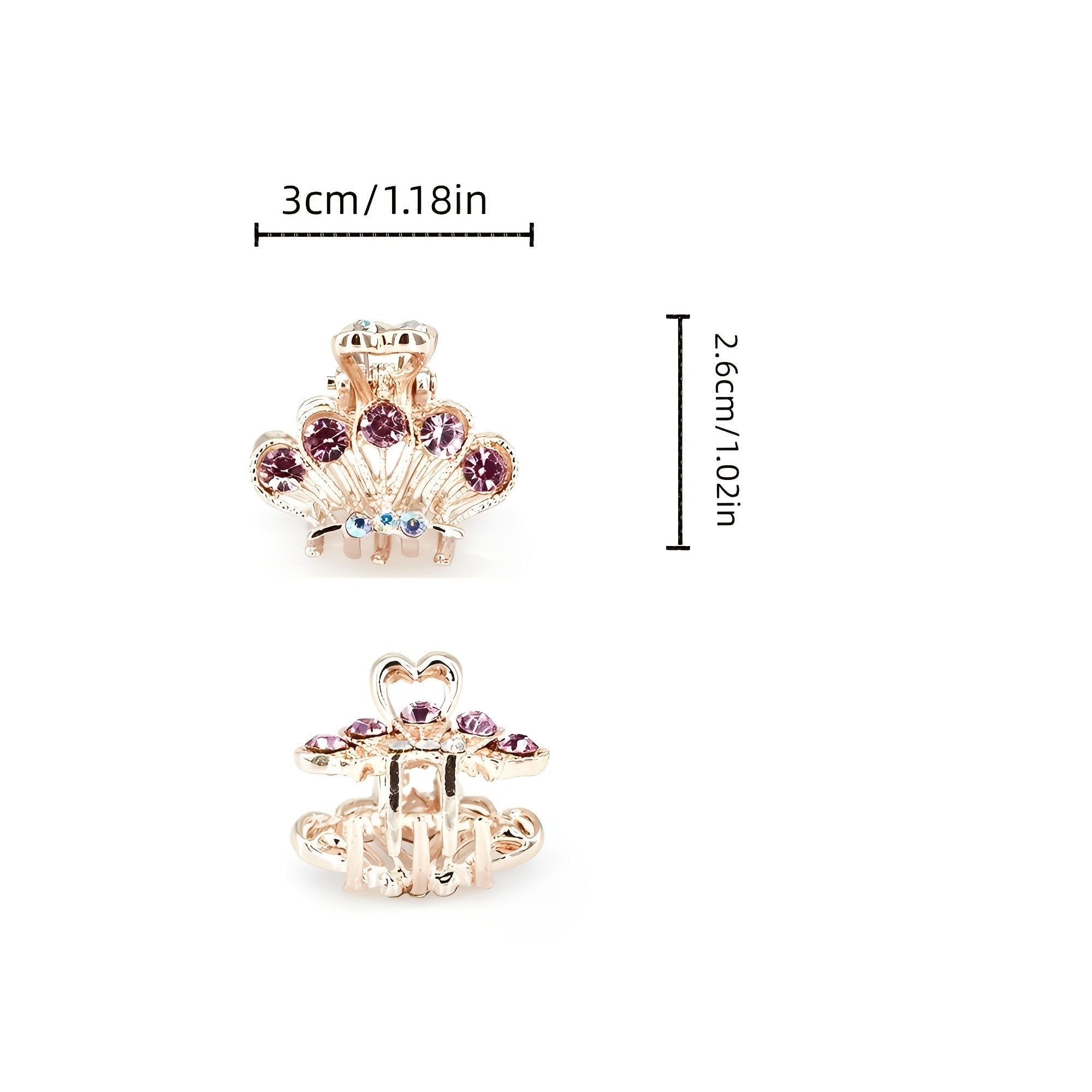 Mini Flower Butterfly Crown Hair Claw Jaw Clip Hairpin