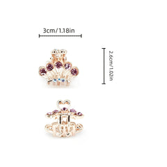 Mini Flower Butterfly Crown Hair Claw Jaw Clip Hairpin