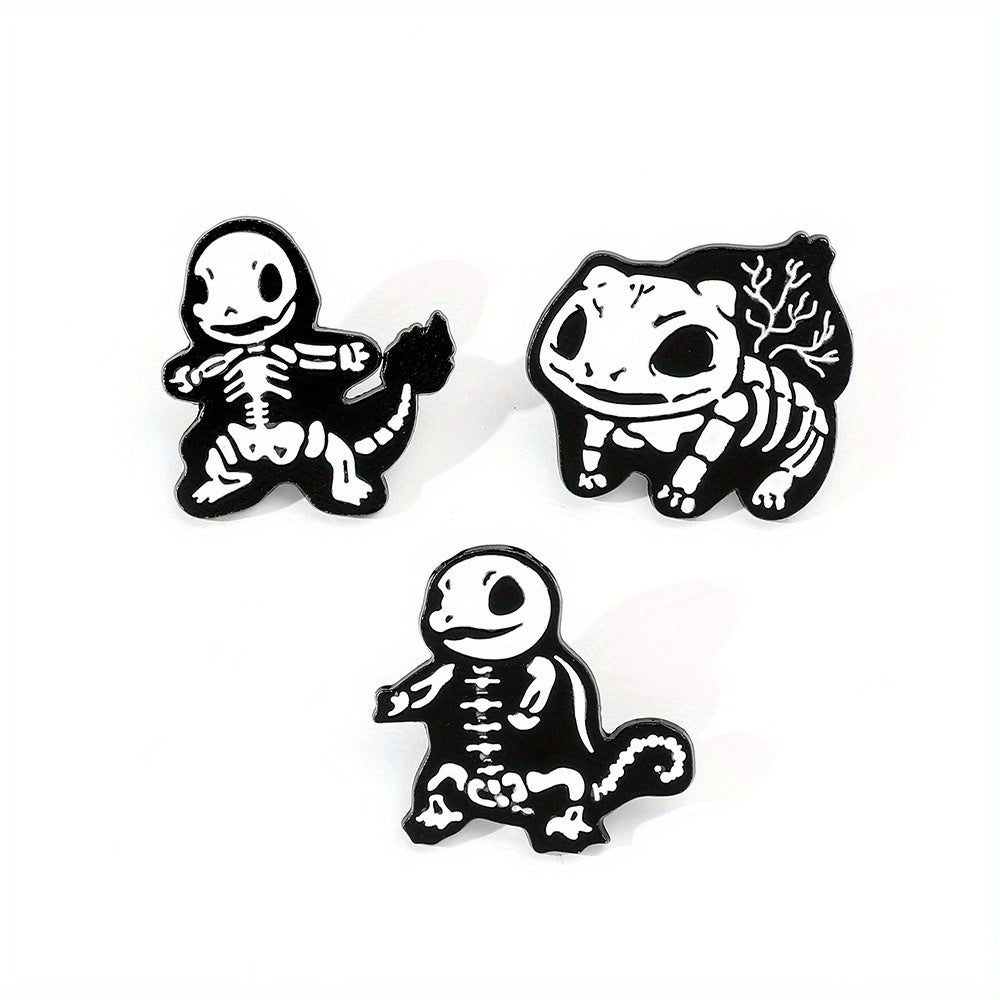 3pcs Skeleton Baby Iron On Patches Sew On Embroidered Applique Repair