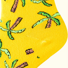 Coconut Tree Print Socks Women's Stockings