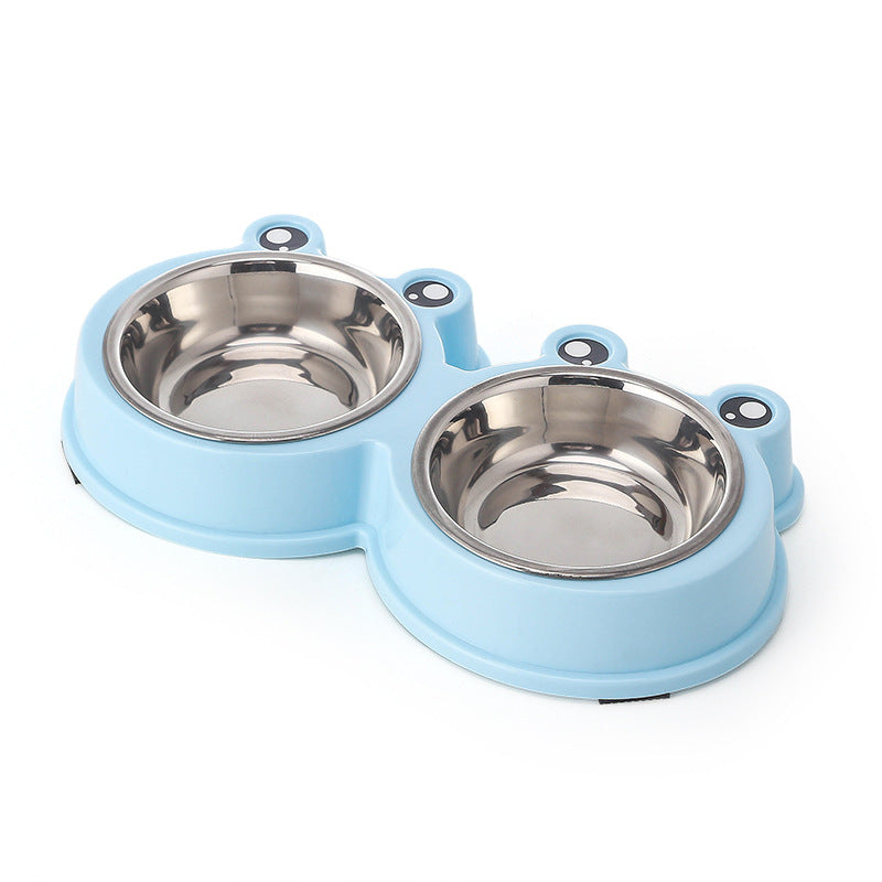 Cartoon Pattern Double Feeding Bowl for Pets
