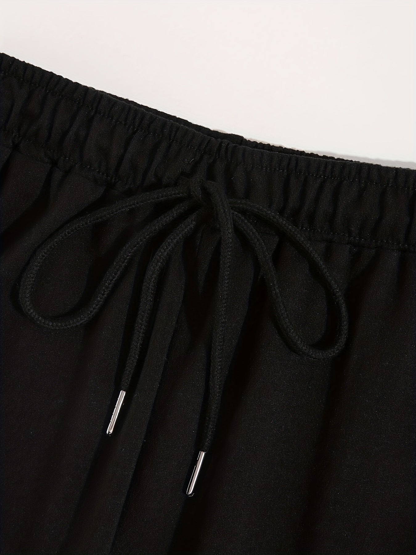  Spider Print Elastic Drawstring Tapered Leg Fitness Pants